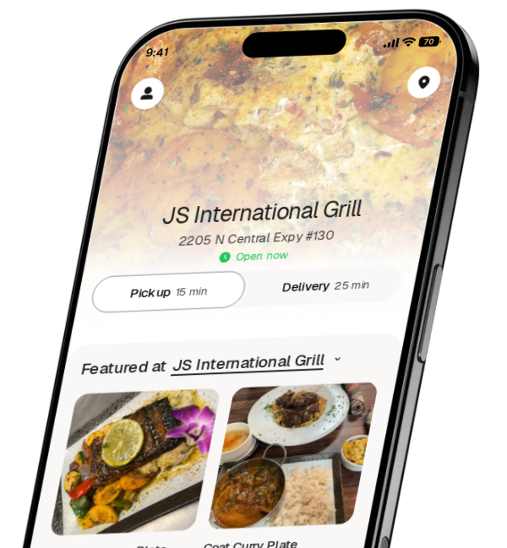 JS International Grill app preview