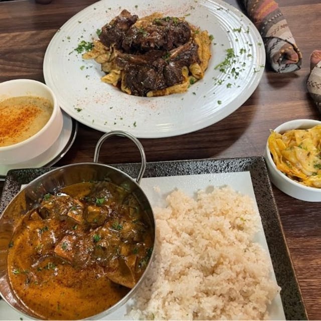 Goat Curry Plate.