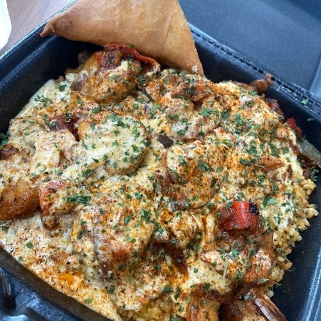 Sauteed Shrimp Plate.